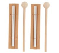 Levemolo Campanas De Meditación y Percusión De Madera 2 Piezas, Instrumento De Percusión De Campana Para Yoga, Oración y Aula, Timbre Manual Para Atención Plena y Práctica Energética Oriental