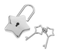 Levemolo Candado Decorativo en Forma de Estrella para Diario y Bolso, Aleación Ligera y Resistente al Óxido con Llave, Accesorio Pequeño para Decoración