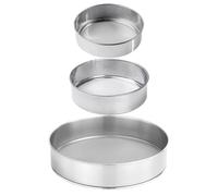 Levemolo Cedazo de Harina de Acero Inoxidable 3piezas Malla Fina y Resistente al Óxido para Repostería y Trabajo de Pastelería en Cocina