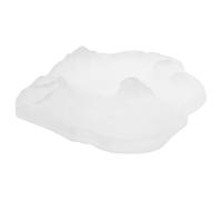 Levemolo Cenicero de Cristal Transparente Blanco Resistente al Viento con Diseño Glaciar para Cigarros y Cigarrillos Decoración Elegante para Oficina Bar y Uso Exterior Mesa y Escritorio