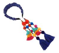 Levemolo Children's Vintage Wave Headband Lightweight Pleated Hairband With Tassels And Pom Poms For Ethnic Style Fashion Hair Accessory For Parties And Daily Wear