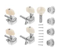 Levemolo Clavijas de Afinación Semiclosed para Banjo Plata Accesorios de Instrumentos Musicales Duraderos de Aleación de Zinc y PVC con Diseño Preciso Fácil Instalación y Alta Fiabilidad