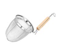 Levemolo Colador de Acero Inoxidable Mango y Ganchos para Escurrir Pasta y Albóndigas, Cesta Resistente para Blanquear y Recalentar Alimentos en Cocina
