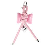 Levemolo Colgante para Teléfono Móvil Lazo Rosa de Piel Llavero Decorativo Multifuncional para Funda y Bolso Accesorio Kawaii Resistente para Teléfono y Cadena de Joyería