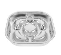 Levemolo Comedero Lento para Perros Comedero Rompecabezas para Mascotas para Gatos de Acero Inoxidable para Comer Despacio para Perros y Gatos para Mascotas Pequeñas y Medianas