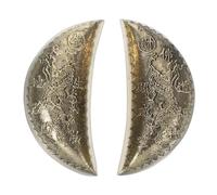 Levemolo Copa de Adivinación de Cobre Dorado para Rituales de Feng Shui Chino Forma de Luna, Herramienta Espiritual Vintage para Responder Preguntas y Decoración del Hogar
