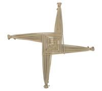 Levemolo Cruz de Santa Brígida tejida a mano, regalo de bendición irlandesa, decoración tradicional, decoración y letrero de bendiciones para festivales irlandeses, adorno católico para iglesia,