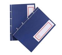 Levemolo Cuaderno de Notas Creativo Azul Diseño de Hilo Hecho a Mano, Portátil y Retro, Adecuado para Diario Secreto y Caligrafía, 2 Piezas 60 Hojas