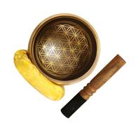Levemolo Cuenco Budista de Cobre Portátil para Meditación y Terapia Sonora, Fácil de Almacenar, Adecuado para Práctica Espiritual en Dormitorio Color Aleatorio
