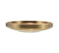 Levemolo Cuenco Decorativo Grande de Acero Inoxidable Dorado Doble Capa de 21 CM para Entrada del Hogar Bandeja Organizadora para Llaves y Joyas Centro de Mesa Funcional y Elegante