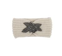 Levemolo Diadema de Lana Beige Diseño de Flores, Cálida y Sencilla, Hecha a Mano, Talla Única para Mujeres y Niñas, Adecuado para Lavar el Rostro y Aplicar Mascarilla