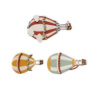 Levemolo Esculturas recortadas de globos aerostáticos de madera 3PCS, estilo boho y moderno, dimensiones 24x19cm, para habitaciones infantiles y eventos sociales