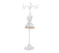 Levemolo Estante Organizador de Joyas Soporte Práctico Giratorio de Resina Diseño Compacto y Funcional para Pendientes y Collares para Mujeres