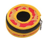 Levemolo Estuche Pequeño para Platillos de Dedo Tingsha Bolsa de Campana Cremallera Funda Textil Resistente de 75 CM para Percusión Manual y Almacenamiento Seguro