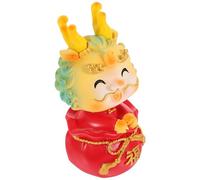 Levemolo Figurita de Dragón de Resina Resistente Decoración Adorable y Detallada para Escritorio y Hogar Amuleto del Zodiaco Chino Año del Dragón Adorno de Estilo Nacional Moderno para
