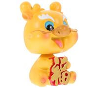 Levemolo Figurita Dragón Zodiaco Resina Anti-Desgaste Cabeza Móvil Decoración Mesa Hogar Jardín