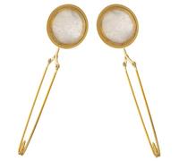 Levemolo Filtros para Té de Acero Inoxidable Dorado Diseño Moderno 2 Piezas Colador Ligero y Fácil de Transportar para Uso en Hogar y Oficina