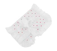 Levemolo Funda para Libros de Tela Clara con Diseño de Corazón de Encaje y Lazo, Accesorio Decorativo Versátil para Planners y Cuadernos, Elegante y Delicado
