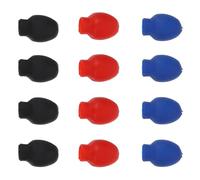 Levemolo Fundas de Goma Negras para Baquetas de Batería 6 Pares Punta de Baqueta de Repuesto Elástica y Silenciosa Accesorio para Práctica sin Ruido en Percusión