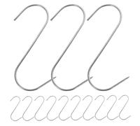 Levemolo Ganchos de Carne en Forma de S Afilados de Acero Inoxidable 12 Cm, Gancho para Carnicero Multifuncional, Uso en Cocina y Barbacoa, Paquete de 20 Unidades