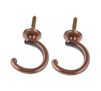 Levemolo Ganchos para Cortinas De Pared Rojo Cobre Antiguo, Juego De 2 Piezas, Abrazaderas para Cortinas, Accesorios para Hogar, Uso Sala De Estar y Decoración De Ventanas