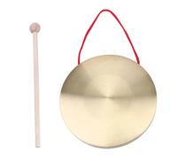 Levemolo Gong de Mano de Cobre con Martillo Redondo para Percusión Instrumento Chino Tradicional con Correa Colgante para Ritmo y Coordinación Infantil