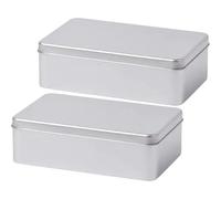 Levemolo Juego de 2 Moldes Rectangulares de Acero Inoxidable para Pasteles y Turrón, Diseño Simple y Funcional para Hornear y Almacenar Alimentos