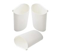 Levemolo Juego De 3 Cestas Colgantes De Almacenamiento De Plástico Blancas para Carrito Ruedas, Organizador Compacto para Salón y SPA, Caja Colgante Portátil para Artículos Varios