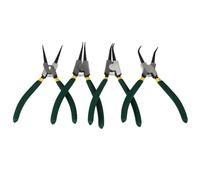 Levemolo Juego de 4 Alicates para Anillos Elásticos de Alta Resistencia con Resorte, Acero al Carbono, Diseño de Mandíbula Recta y Curva para Uso en Garajes y Bricolaje