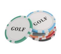 Levemolo Juego de 6 Marcadores de Bolas de Golf Estilo Ficha de Póker, Material Abs Ligero y Resistente, Accesorios Elegantes y Portátiles para Golfistas Campo