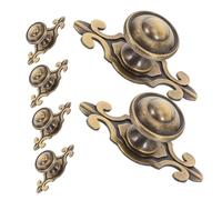 Levemolo Juego de 6 Tiradores Vintage de Latón Antiguo para Armarios y Cajones Pomo Metálico Agujero Color Bronce Envejecido Adecuado para Cocina Baño y Dormitorio Herrajes