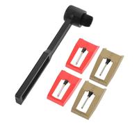 Levemolo Kit de Lápiz Óptico y Aguja de Repuesto para Tocadiscos con Limpiador de Aguja y Cepillo para Quitar el Polvo de Vinilo para Mantenimiento de Equipos de Música