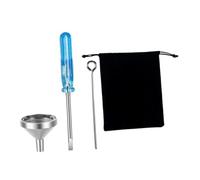 Levemolo Kit Mini Embudos Acero Inoxidable para Relleno Cenizas Joyería Cremación Embudo Pequeño para Urnas y Colgantes Incluye Destornillador Azul y Bolsa de Accesorio Ligero y Compacto