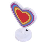 Levemolo Lámpara LED de Neón en Forma de Corazón Portátil Base ABS Luz Nocturna Romántica a Pilas para Dormitorio Decoración de San Valentín Bodas y Fiestas Luz LED Batería Consumo