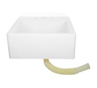 Levemolo Lavabo de Pared Blanco de Plástico para Baño Pequeño, Fácil Instalación y Limpieza, Diseño Minimalista Adecuado para Apartamentos Pequeños y Espacios Temporales