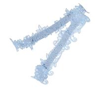 Levemolo Liga de Encaje Azul para Boda Suave y Cómoda Diseño Floral, 1 Par de Ligas de Novia Elegantes para Mujer en Fiestas y Ceremonias
