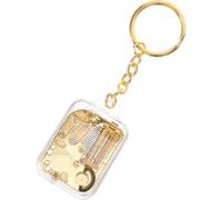 Levemolo Llavero Caja de Música Metálico Compacto con Mecanismo Manual sin Batería Diseño Creativo para Mochila y Bolso Regalo Original para Mujeres y Viajeros