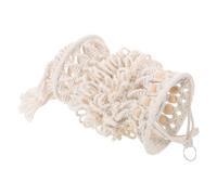 Levemolo Luminaria Bohemia Sombra De Lámpara Colgante Cubierta De Luz Colgante Pantalla De Macramé Boho Cubierta De Lámpara Rústica White Cuerda De Algodón