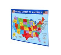 Levemolo Mapa Político de Estados Unidos Póster Educativo para Decoración de Hogar y Oficinas Con Etiquetado Preciso y Alta Definición 19.68X13.77 in