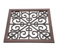 Levemolo Marco de Madera Cuadrado Decorativo 3d, Calcomanía Adhesiva Doble Cara Uv, Arte Mural Vintage para Decoración de Habitaciones y Apartamentos, Autoadhesivo para Superficies Lisas