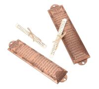 Levemolo Mezuzá para Puerta Judía 132 Mm Roja de Aleación de Aluminio con Pergamino Sagrado Artesanal Protección y Fe Decoración Religiosa del Hogar 2 Piezas para Navidad y Pascua