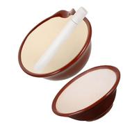 Levemolo Mortero de Cerámica Estilo Japonés para Moler Especias Manualmente Mortero de Madera, Fácil de Limpiar y Adecuado para Cocina Tradicional y Moderna