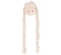 Levemolo Organizador de Diademas para Niñas de Algodón y Madera Beige, Resistente y Fácil de Colgar, Adecuado para Accesorios del Cabello y Decoración del Hogar en Thanksgiving