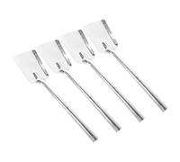 Levemolo Pala para Restos de Carbón Acero Inoxidable Resistente al Desgaste 4 Piezas Tamaño Pequeño Uso Diario para Chimenea Hogar Invierno Herramientas para Restos de Carbón