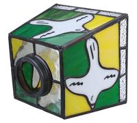 Levemolo Pantalla Lámpara de Vidrio con Diseño Paloma Cubierta Cuadrada para Lámparas de Pared Sobremesa y Suelo Difusor de Luz Uniforme para Ambiente Sereno y Decoración Vintage