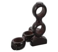 Levemolo Paquete De 2 Soportes de Madera para Barras de Cortina Soportes Resistentes de Pared para Cortinas con Base Redonda para Ventanas Fácil Instalación y Ajuste