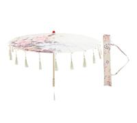 Levemolo Paraguas de Utilería para Fotos de Estilo Chino Borlas y Tela de Seda, 82 CM, Accesorio para Actuaciones y Retratos, Incluye Funda para Facilitar Su Transporte