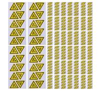 Levemolo Pegatinas de advertencia de seguridad 200 unidades, autoadhesivas, PVC amarillo, para señales de seguridad de maquinaria en fábricas y exteriores, alerta de riesgo