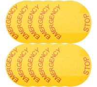 Levemolo Pegatinas de Parada de Emergencia Adhesivas 10 Unidades, Señal de Advertencia Roja 63x31 Mm para Maquinaria Industrial, Calcomanías de Seguridad Resistentes para Uso en Fábrica