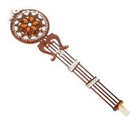 Levemolo Péndulo para Reloj de Pared de Cuarzo Color Castaño Detalles Plateados 30 Cm, Accesorio de Movimiento para Reparación y Bricolaje, Parte del Reloj de Pared Funcional y Duradera